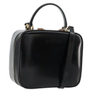 GUCCI Bamboo Vanity Hand Bag Patent 2way Black Gold 000 270 0323 Auth 180050-1