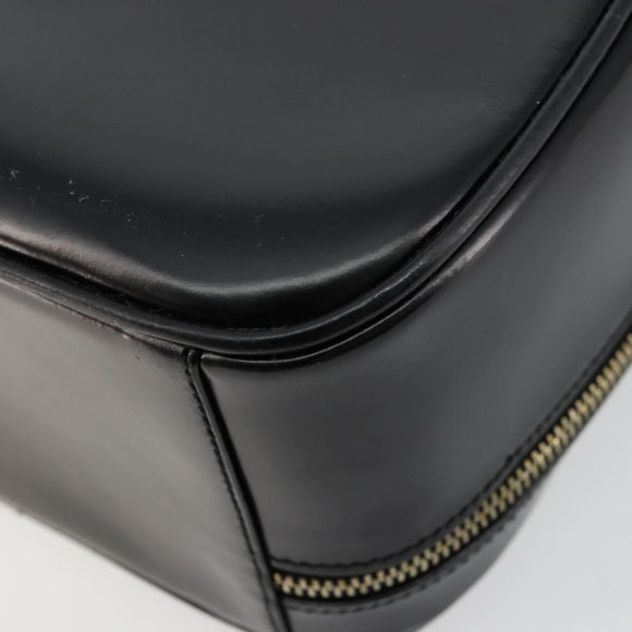 GUCCI Bamboo Vanity Hand Bag Patent 2way Black Gold 000 270 0323 Auth 180050