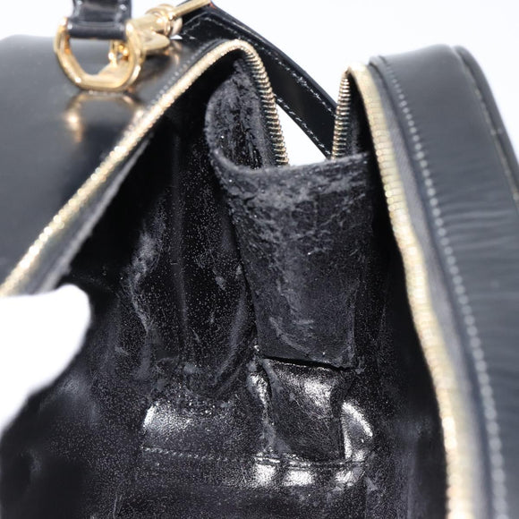 GUCCI Bamboo Vanity Hand Bag Patent 2way Black Gold 000 270 0323 Auth 180050
