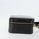 GUCCI Bamboo Vanity Hand Bag Patent 2way Black Gold 000 270 0323 Auth 180050-4