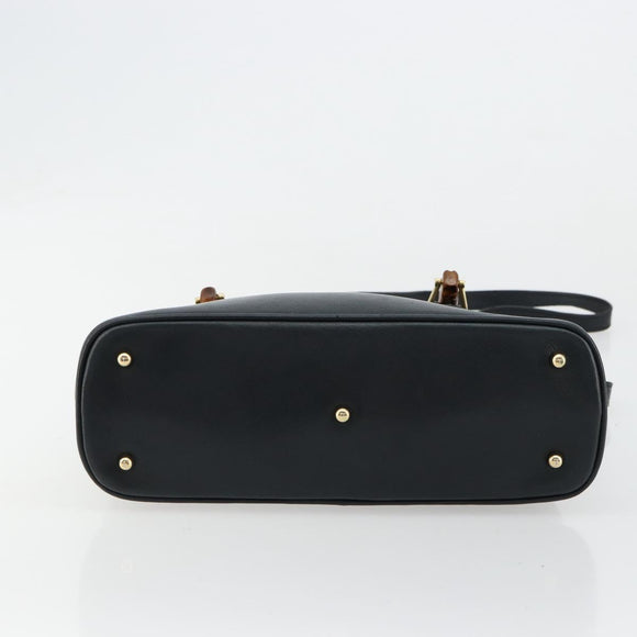 GUCCI Bamboe Handtas Leer 2way Groen Goud 000 1274 0290 Auth 180052