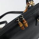 GUCCI Bamboe Handtas Leer 2way Groen Goud 000 1274 0290 Auth 180052-19