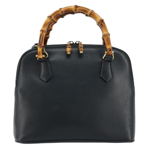 GUCCI Bamboe Handtas Leer 2way Groen Goud 000 1274 0290 Auth 180052