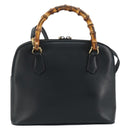 GUCCI Bamboe Handtas Leer 2way Groen Goud 000 1274 0290 Auth 180052-2