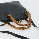 GUCCI Bamboe Handtas Leer 2way Groen Goud 000 1274 0290 Auth 180052-7