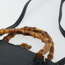GUCCI Bamboe Handtas Leer 2way Groen Goud 000 1274 0290 Auth 180052-14