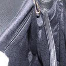 GUCCI Bamboo Tragetasche Wildleder Schwarz Gold Auth 180053-18