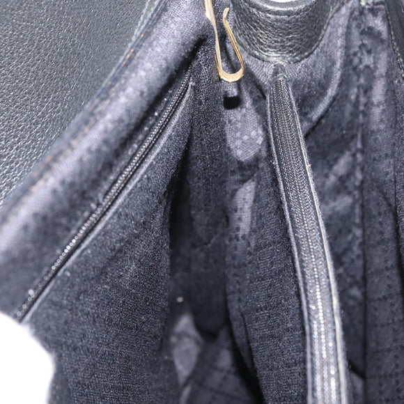 GUCCI Bamboo Tragetasche Wildleder Schwarz Gold Auth 180053