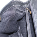 GUCCI Bamboo Tragetasche Wildleder Schwarz Gold Auth 180053-21