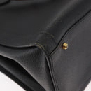GUCCI Bamboo Tote Bag Leather Black Gold Auth 180054-12