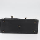 GUCCI Bamboo Tote Bag Leather Black Gold Auth 180054-9