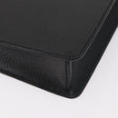 GUCCI Business Bag Leather Black Silver 015 0235 Auth 180056-14