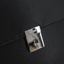 GUCCI Business Bag Leather Black Silver 015 0235 Auth 180056-17