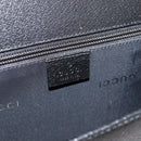 GUCCI Business Bag Leather Black Silver 015 0235 Auth 180056-19