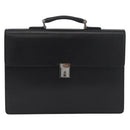 GUCCI Business Bag Leather Black Silver 015 0235 Auth 180056-13
