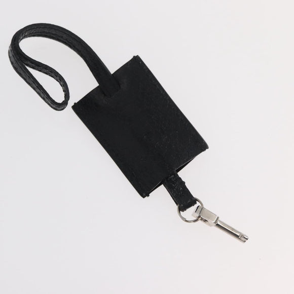 GUCCI Business Bag Leather Black Silver 015 0235 Auth 180056