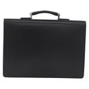 GUCCI Business Bag Leather Black Silver 015 0235 Auth 180056-2