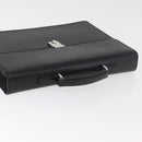 GUCCI Business Bag Leather Black Silver 015 0235 Auth 180056-6