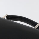 GUCCI Business Bag Leather Black Silver 015 0235 Auth 180056-8