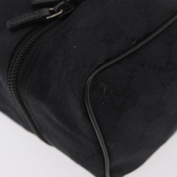 GUCCI GG Canvas Purse Pouch Black Silver 039 1054 Auth 180058