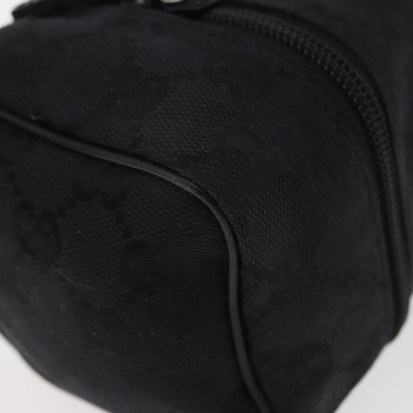 GUCCI GG Canvas Purse Pouch Black Silver 039 1054 Auth 180058