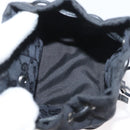 GUCCI GG Canvas Purse Pouch Black Silver 039 1054 Auth 180058-10