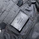 GUCCI GG Canvas Purse Pouch Black Silver 039 1054 Auth 180058-20