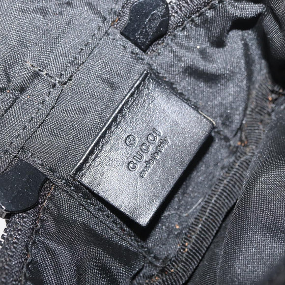 GUCCI GG Canvas Purse Pouch Black Silver 039 1054 Auth 180058