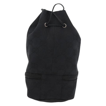 GUCCI GG Canvas Purse Pouch Black Silver 039 1054 Auth 180058 - 0