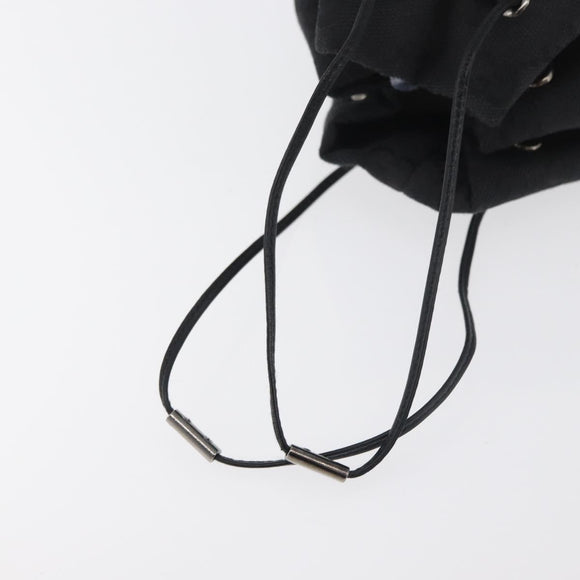 GUCCI GG Canvas Purse Pouch Black Silver 039 1054 Auth 180058