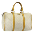 GUCCI GG Supreme Hand Bag PVC Ivory Silver 193603 Auth 180059-1
