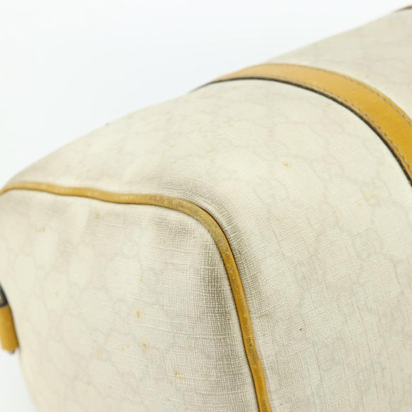 GUCCI GG Supreme Hand Bag PVC Ivory Silver 193603 Auth 180059