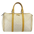 GUCCI GG Supreme Hand Bag PVC Ivory Silver 193603 Auth 180059-13