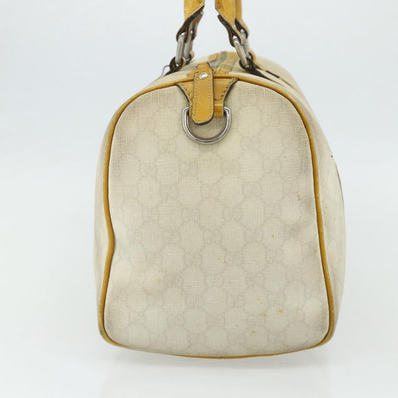 GUCCI GG Supreme Hand Bag PVC Ivory Silver 193603 Auth 180059