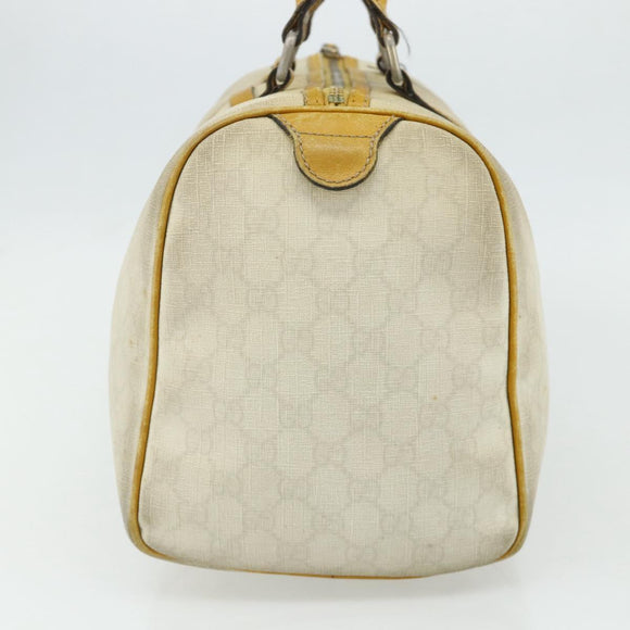 GUCCI GG Supreme Hand Bag PVC Ivory Silver 193603 Auth 180059