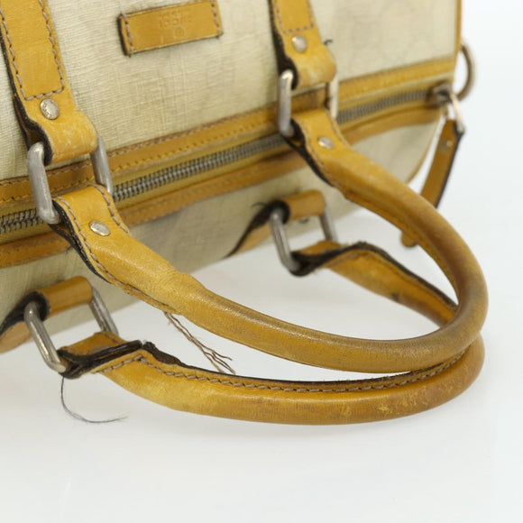 GUCCI GG Supreme Hand Bag PVC Ivory Silver 193603 Auth 180059