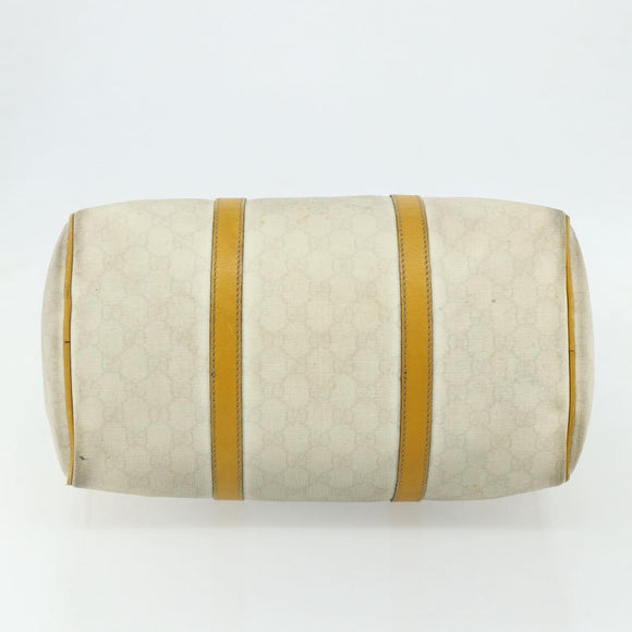 GUCCI GG Supreme Hand Bag PVC Ivory Silver 193603 Auth 180059