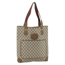 GUCCI GG Supreme Web Sherry Line Tote Bag PVC Beige Red 002 904 0223 Auth 180060-1