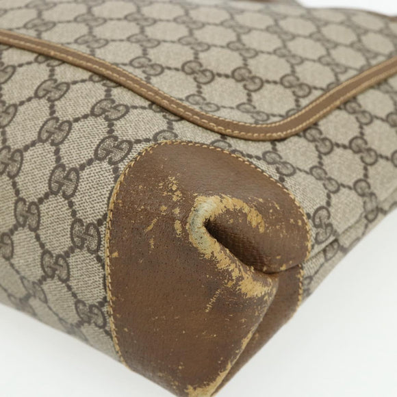 GUCCI GG Supreme Web Sherry Line Tote Bag PVC Beige Red 002 904 0223 Auth 180060