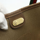 GUCCI GG Supreme Web Sherry Line Tote Bag PVC Beige Red 002 904 0223 Auth 180060-20
