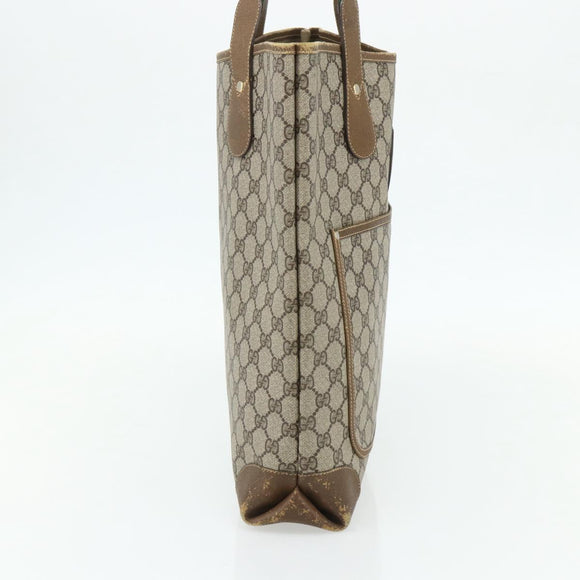 GUCCI GG Supreme Web Sherry Line Tote Bag PVC Beige Red 002 904 0223 Auth 180060