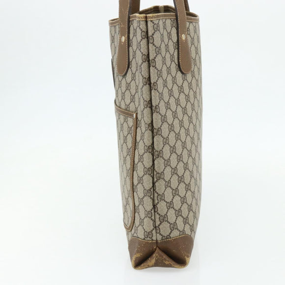 GUCCI GG Supreme Web Sherry Line Tote Bag PVC Beige Red 002 904 0223 Auth 180060