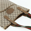 GUCCI GG Supreme Web Sherry Line Tote Bag PVC Beige Red 002 904 0223 Auth 180060-6