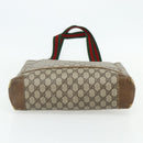 GUCCI GG Supreme Web Sherry Line Tote Bag PVC Beige Red 002 904 0223 Auth 180060-9