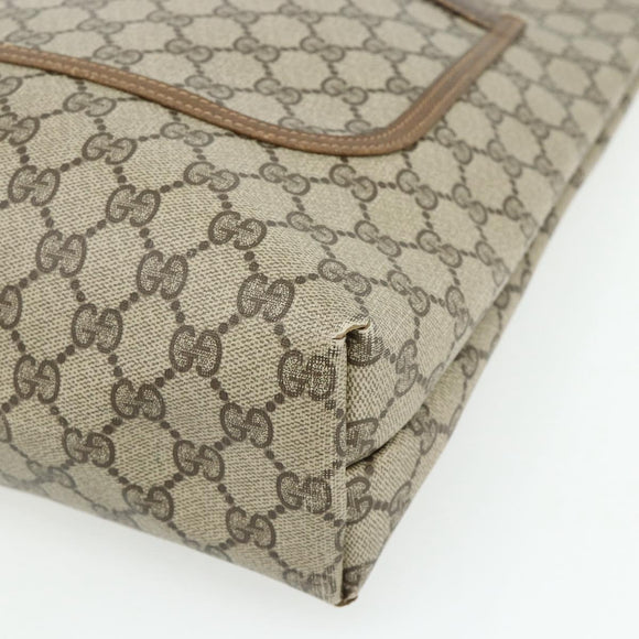 GUCCI GG Supreme Web Sherry Line Tote Bag PVC Beige Red 40 02 003 Auth 180061