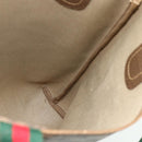 GUCCI GG Supreme Web Sherry Line Tote Bag PVC Beige Red 40 02 003 Auth 180061-19