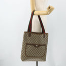 GUCCI GG Supreme Web Sherry Line Tote Bag PVC Beige Red 40 02 003 Auth 180061-21