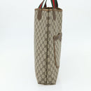 GUCCI GG Supreme Web Sherry Line Tote Bag PVC Beige Red 40 02 003 Auth 180061-3