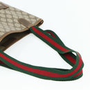 GUCCI GG Supreme Web Sherry Line Tote Bag PVC Beige Red 40 02 003 Auth 180061-7