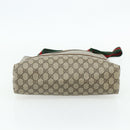 GUCCI GG Supreme Web Sherry Line Tote Bag PVC Beige Red 40 02 003 Auth 180061-5